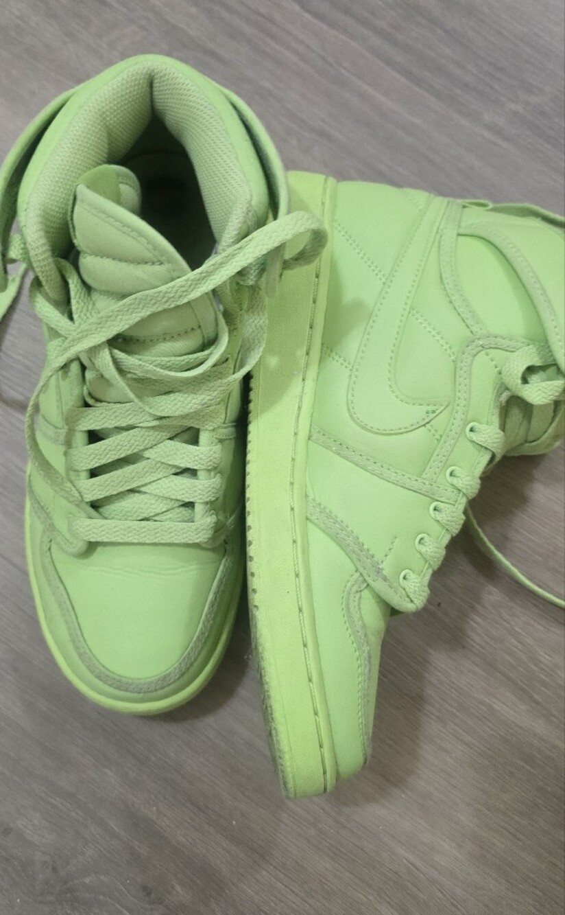 Nike Women's Neon Green High-Top Sneakers